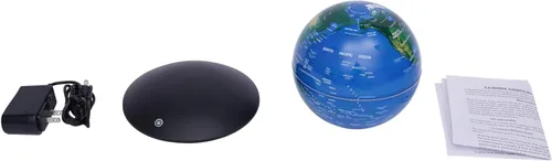 Miniatura 8 de Globo flotante de levitación magnética, globos geográficos mundiales de 6 pulgadas, antigravedad, 360 grados giratorios, mapa mundial con luz LED