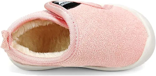 Miniatura 2 de OAISNIT Botas de nieve para bebés y niñas con suela de goma antideslizante, zapatos de invierno con pantuflas casuales de piel de felpa cálida