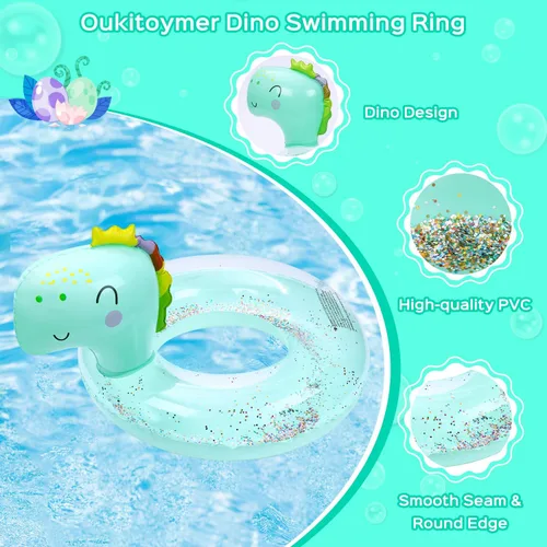 Miniatura 3 de Anillo de natación inflable, lindo dinosaurio sirena, unicornio, ratón, flotadores de piscina, balsa de tubo, bañera de agua, juguetes de fiesta