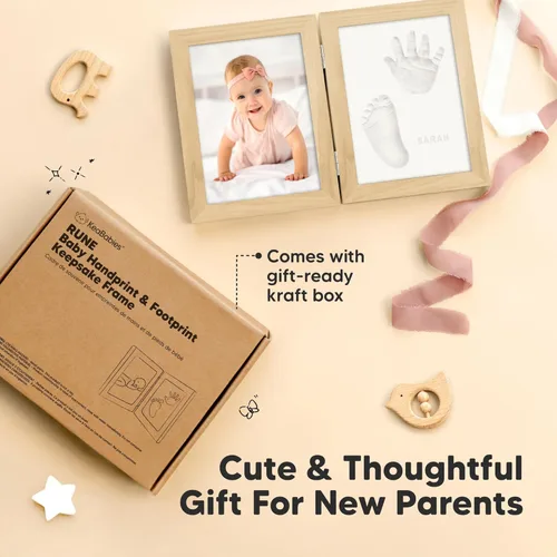Miniatura 5 de KeaBabies Kit personalizado de huellas de manos y pies de bebé, arcilla de secado rápido - Kit de recuerdo de huellas de pies y manos para recién