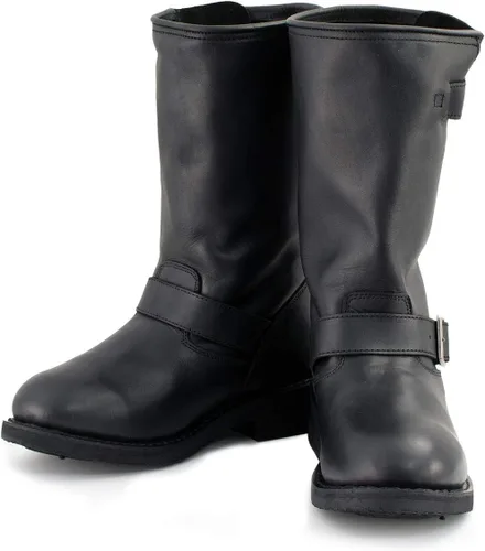 Miniatura 2 de Xelement 1440 - Botas de cuero para motocicleta de ingeniero negro (ancho y regular ancho)