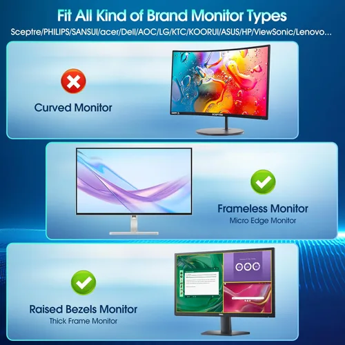 Miniatura 7 de YAKAI Paquete de 2 filtros de pantalla de privacidad para computadora de 24 pulgadas para monitor de pantalla ancha de relación de aspecto 16:9