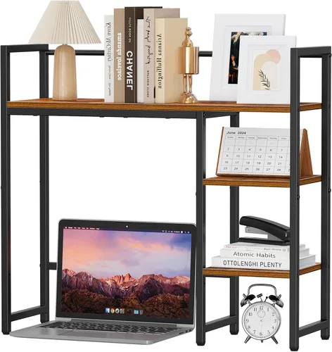 Miniatura 15 de Snughome Estante de Escritorio, Gabinete de Escritorio de 38.6" para Monitor de Computadora, Estante Organizador de Escritorio, Estante de Negro