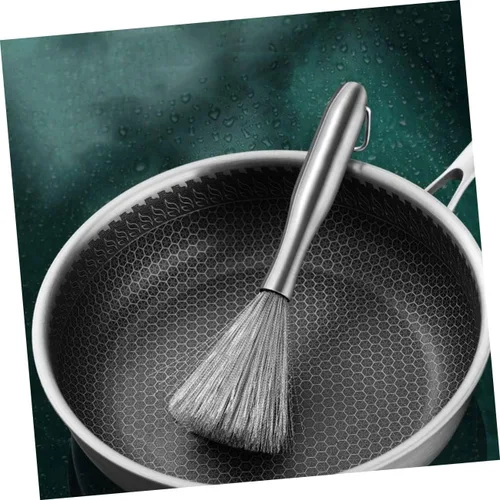 Miniatura 3 de Cepillo de limpieza de platos de acero inoxidable resistente para ollas y sartenes, cepillo de limpieza de cocina para lavavajillas, parrilla