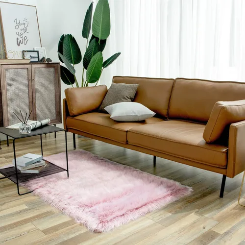 Miniatura 36 de Ashler Home Deco - Tapete de pelo sintético de oveja, mullido, suave, de 2 x 3 pies, lavable a máquina, dormitorio, habitación de los niños, sala