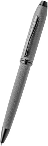 Miniatura 5 de Cross Townsend Lustrous - Bolígrafo de punta redonda, color cromado, Micro moleteado negro