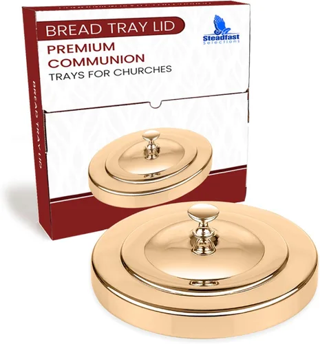 Miniatura 8 de (Plato de oferta rojo) Platos de oferta de acero inoxidable dorado prémium para iglesia Bandejas de oferta Plato de colección de iglesia Plato
