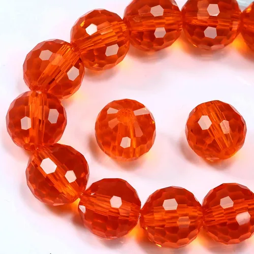 Miniatura 37 de Dowarm 150 PIEZAS Cuentas de cristal de vidrio redondas de 6 mm para hacer joyas, cuentas facetadas de cristal rondelle espaciadoras de color azul