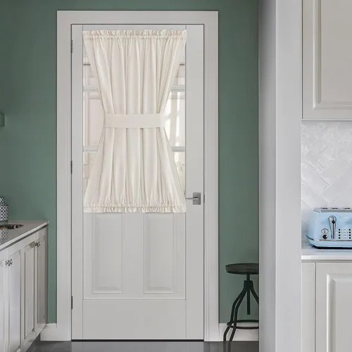 Miniatura 15 de NICETOWN - Cortinas transparentes para puerta de ventana, tratamiento de ventana lateral para puertas estrechas de vidrio/cocina/puerta delantera