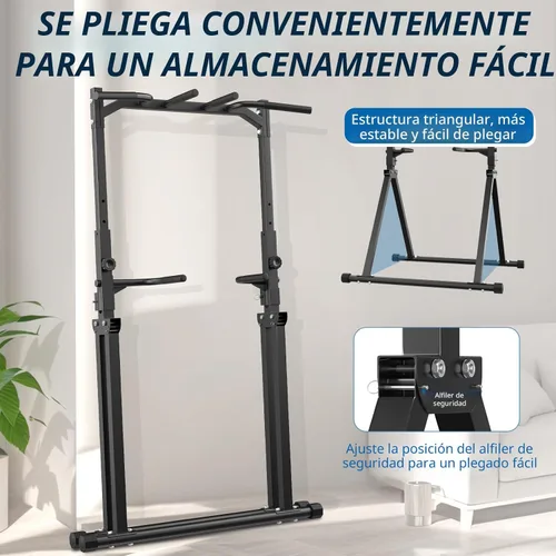 Miniatura 3 de Estación de dominadas Barra de dominadas para equipo de gimnasio en casa Estación de fondos Torre de potencia Entrenamiento de fuerza Equipo