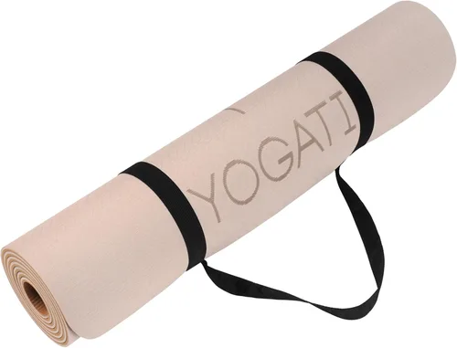 Miniatura 6 de YOGATI® Esterilla de Yoga con Correa con Líneas de Alineación. Esterilla de Entrenamiento en Casa para Mujeres, Hombres y Niños. Esterilla de Yoga