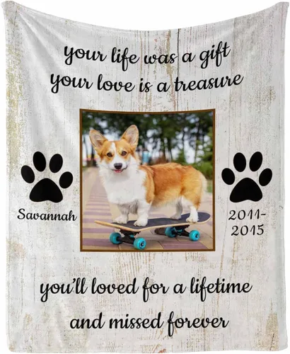 Miniatura 22 de Manta personalizada con foto de perro, mantas con imagen personalizada para amantes de los perros, manta personalizada para regalos con mis propias