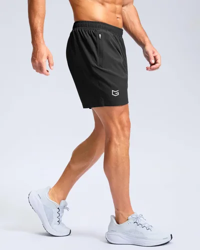 Miniatura 3 de G Gradual Pantalones cortos deportivos para correr para hombre con bolsillos con cremallera, de secado rápido, de 7 pulgadas, 5 pulgadas, 9