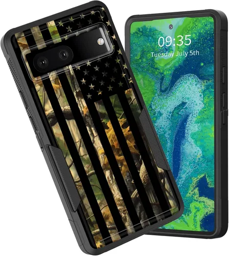 Miniatura 85 de Funda para Pixel 6A, funda híbrida de doble capa resistente a prueba de golpes de policarbonato duro de silicona suave TPU para Google Pixel 6A