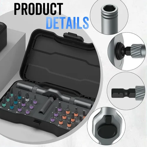 Miniatura 4 de Destornillador DIY 24 en 1, 2025 Actualización Juego de destornilladores magnéticos multifuncionales de 24 bits, Caja de herramientas