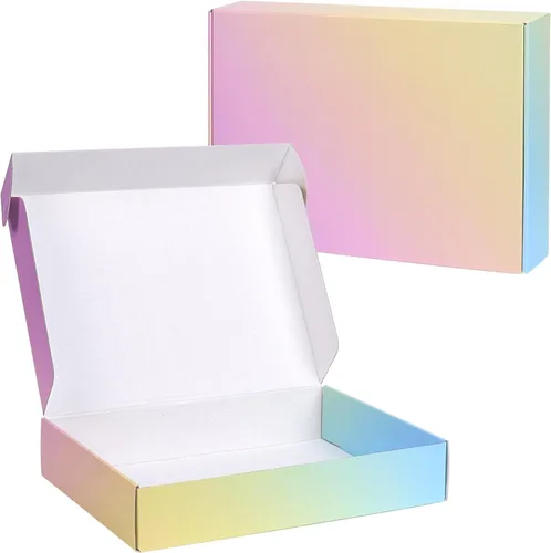 Miniatura 10 de Cajas de envío pequeñas, 6x4x2 pulgadas, paquete de 15 cajas de embalaje de cartón coloridas, cajas de correo para embalaje de pequeñas empresas