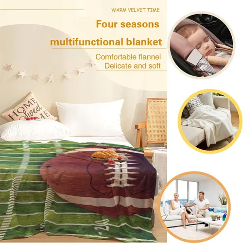 Miniatura 6 de Manta de fútbol suave y cálida para sofá, manta ligera y acogedora para cama y mantas para sala de estar, regalos para niños, 50 x 40 pulgadas