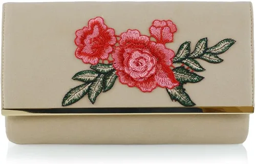 Miniatura 2 de Essex Glam - Bolso de noche con bordado floral para mujer