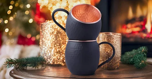 Miniatura 2 de STAGLIFE Tazas de 20 onzas negras mate de Moscú Mule tazas de cobre puro para agua potable, regalos para hombres y mujeres en aniversario, tazas