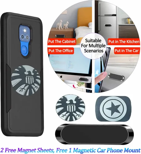 Miniatura 2 de Funda híbrida de doble capa para Galaxy S10 Plus/S10+ de 6.4 pulgadas, resistente a los golpes, resistente a los golpes, con 1 soporte magnético