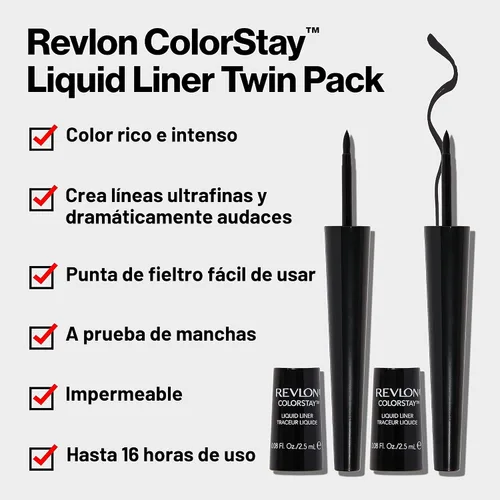 Miniatura 2 de Revlon Delineador de Ojos Líquido, Maquillaje de Ojos ColorStay, Impermeable, A Prueba de Manchas, Regalo Navideño para Ella, de Larga Duración