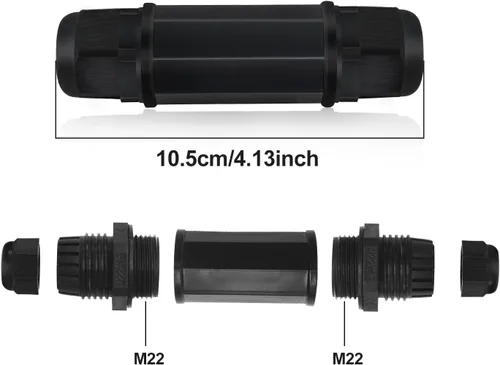 Miniatura 3 de Caja de cable Ethernet blindada impermeable RJ45, hembra a hembra, montaje en panel, 8P8C, CAT 6, CAT 5, CAT 5E, M22 IP67 Ethernet LAN, acoplador