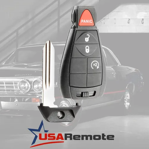 Miniatura 2 de USARemote Llavero de plástico negro para Jeep Cherokee o Ram Pickup SUV 2013-2018