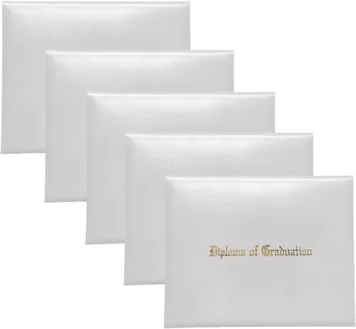 Miniatura 23 de Gradplaza Cubierta de diploma para certificado de 8.5 x 11 pulgadas impreso "Diploma de graduación" negro soporte para diploma liso para escuela