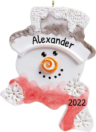 Miniatura 5 de Adornos de muñeco de nieve personalizados en 3D para árbol de Navidad, adornos de Navidad de muñeco de nieve Frosty 2025, adorno único con nombre