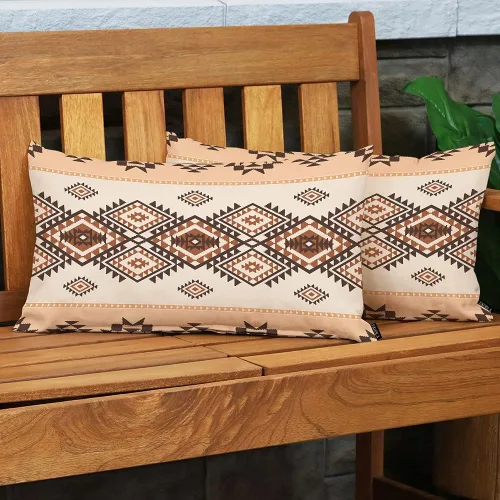 Miniatura 3 de EKOBLA Funda de almohada azteca estilo nativo americano, navajo, étnico, bohemio, patrón geométrico, rústico, fundas de almohada decorativas