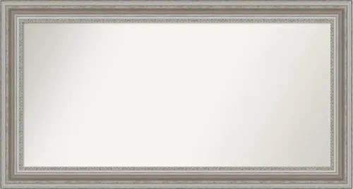 Miniatura 67 de Amanti Art Espejo de baño plateado para sobre el fregadero, 26 x 26 pulgadas, espejo cuadrado de plata antigua, marco de madera tradicional mediano