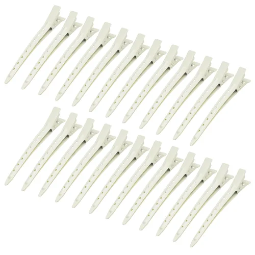 Miniatura 46 de 24 Paquetes de Pinzas Pico de Pato, Bantoye 2.75 Pulgadas Pinzas de Cocodrilo Rizadoras de Metal Antioxidante con Agujeros para Peinado del Cabello