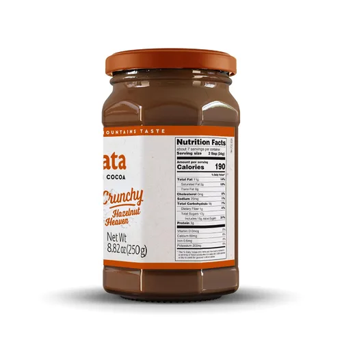 Miniatura 2 de Rigoni di Asiago Nocciolata Orgánica Crunchy de Avellana y Cacao Triturada Gluten Free Sin Aceite de Palma, 8.82 oz (Paquete de 1)