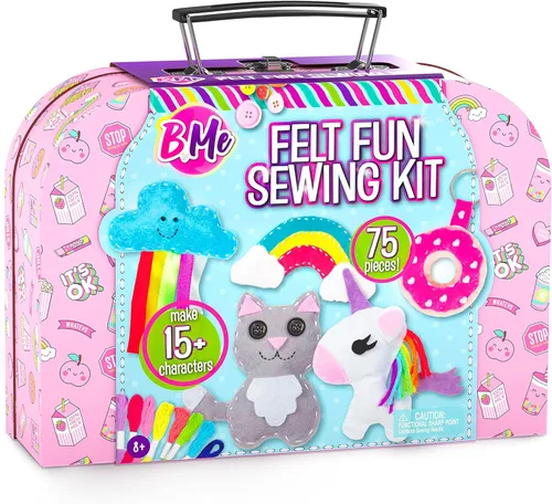 Creative Kids Kit de costura de fieltro - Artesanía de más de 15 personajes - Divertido kit de bricolaje para niños mayores de 8 años - Juego de