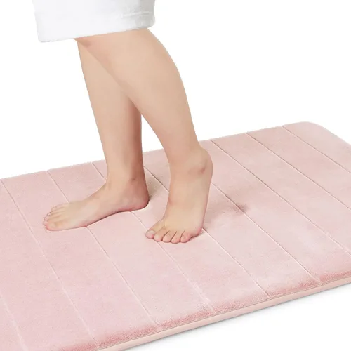 Miniatura 46 de Yimobra Tapete de baño de espuma viscoelástica, súper suave, absorbente, antideslizante, de secado rápido, lavable a máquina, tapete para bañera