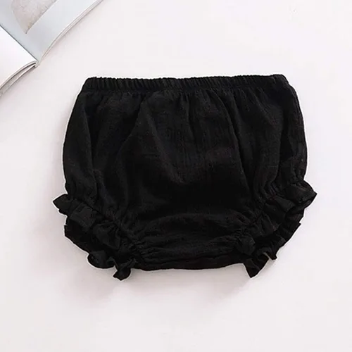 Miniatura 3 de Conjunto de 3 piezas de pantalones cortos para recién nacidos, para bebés, niñas y niños, mezcla de lino y algodón, lindos pantalones cortos