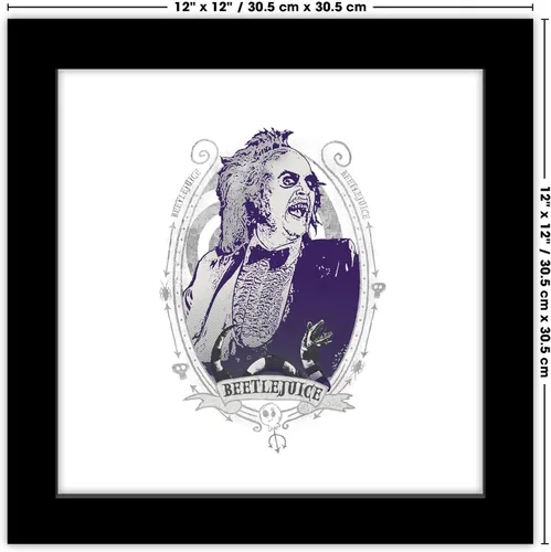 Miniatura 6 de Trends International Gallery Pops Beetlejuice - Póster de pared con retrato de Beetlejuice, 12.00 x 12.00 pulgadas, versión de marco negro