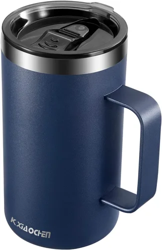 Miniatura 20 de KXIAOCHEN - Taza de café aislada de 20 onzas con tapa, taza de café de acero inoxidable, vaso de café de doble pared con aislamiento al vacío