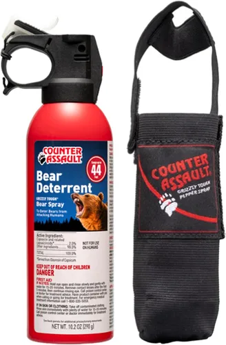 Counter Assault Bear Spray – Osos, leones de montaña, coyotes – Largo alcance de 40 pies – Equipo de seguridad en spray de pimienta para senderismo