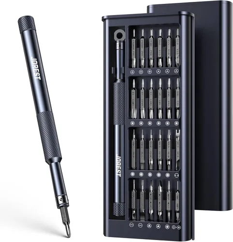 Miniatura 10 de JOREST Juego de destornilladores de precisión 50 en 1 con Torx de seguridad, mini kit de reparación magnético para Macbook, laptop, PS4, PS5