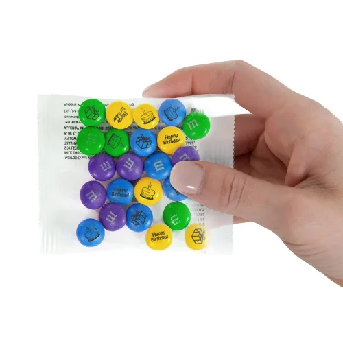 Miniatura 3 de M&M'S WORLD Caramelos de cumpleaños de chocolate con leche (paquete de 20), perfectos para fiestas, recuerdos de fiesta, juegos y regalos