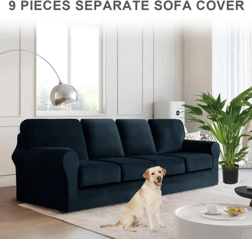 Miniatura 295 de Funda para Sofá de Terciopelo, Fundas Elásticas para Sofá para Funda Principal Separada/Respaldos y Cojines de Asiento, Funda para Sofá, para Fundas