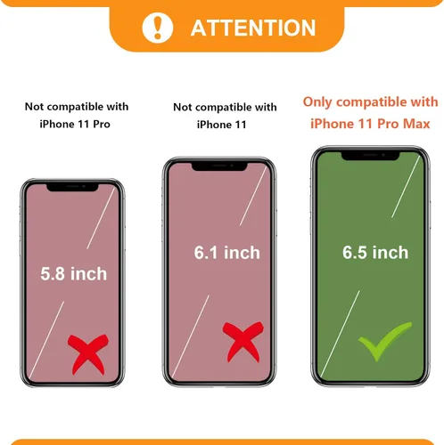 Miniatura 2 de Bocasal Funda tipo cartera cruzada para iPhone 11 Pro Max, soporte para tarjetas de crédito, de piel sintética, a prueba de golpes, desmontable