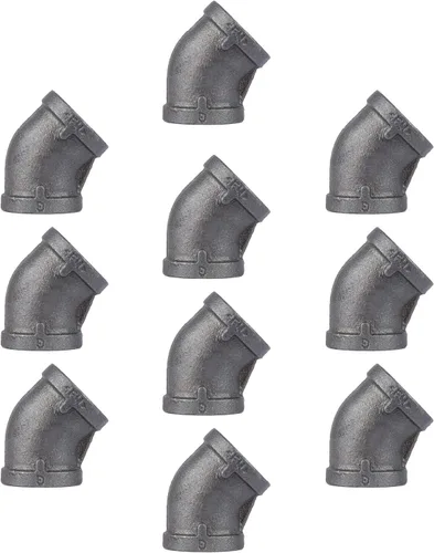 Miniatura 16 de PIPE DECOR - Accesorio de tapa de 1/2 pulgada, accesorios de hierro maleable negro para tuberías, pezones y accesorios estándar de 1/2 pulgada