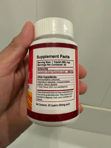 Miniatura 6 de Suplemento de cúrcuma de cúrcuma, 850 mg, 30 cápsulas