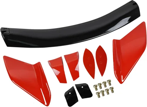 Miniatura 2 de Compatible con Honda Civic Hatchback 2016 2017 2018 2019 2020 2021 2 tonos rojo negro tipo R estilo alerón necesita montaje simple