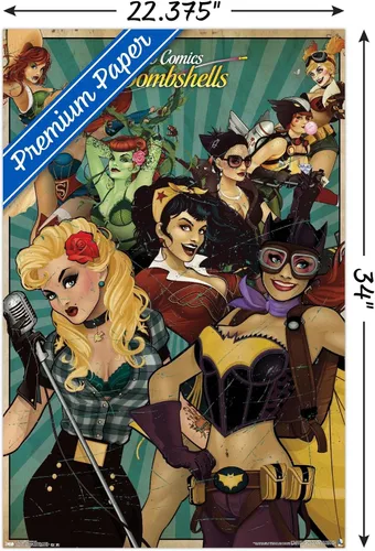 Miniatura 3 de Trends International DC Comics Bombshells - Póster de pared (22.375 x 34 pulgadas)