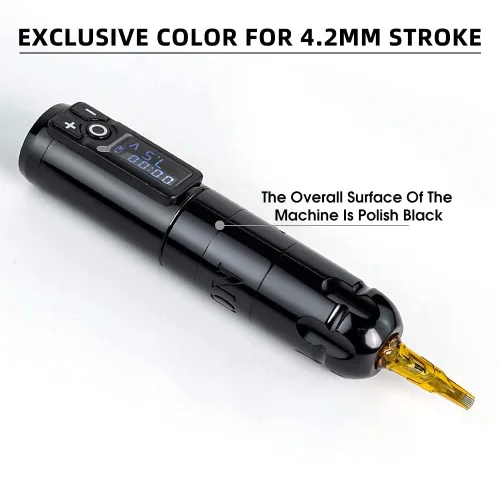 Miniatura 2 de Ambition Soldier - Bolígrafo rotativo de batería para tatuajes con cartucho, máquina de tatuaje con motor sin núcleo de 2400 mAh, fuente