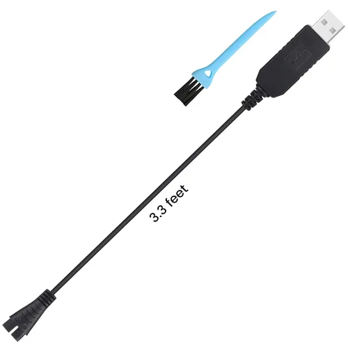 Miniatura 6 de Cargador de repuesto para afeitadora Panasonic ER-GB42-K, cable de carga para recortadora de barba, con cepillo de limpieza
