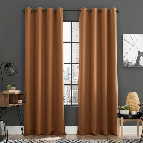 Miniatura 44 de Sun Zero Soho Paquete de 2 paneles de cortinas opacas con ojales de eficiencia energética, 54 x 84 pulgadas, color plateado Gris plateado